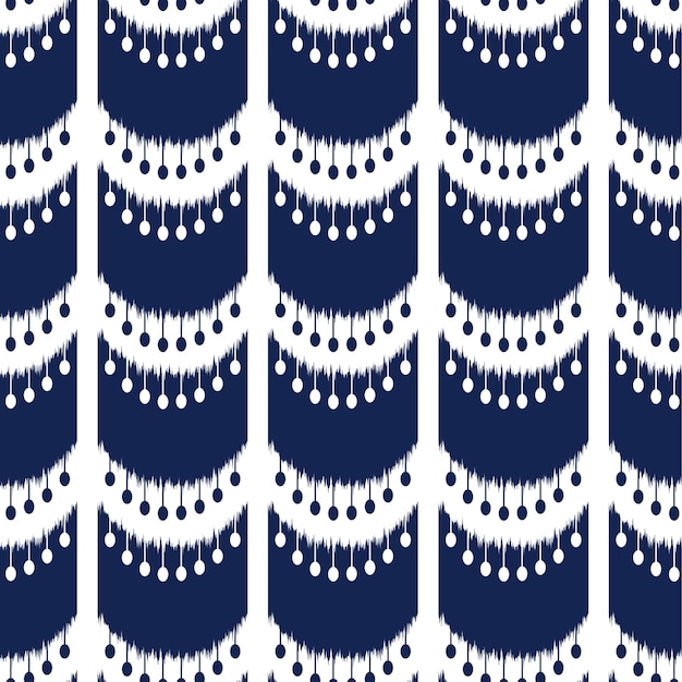 Ikat Seamless Pattern Design For Fabric