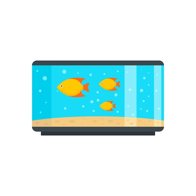 Plik wektorowy ikona akwarium ryb domowego płaska ilustracja ikony wektorowej akwarium zwierząt domowych do projektowania stron internetowych