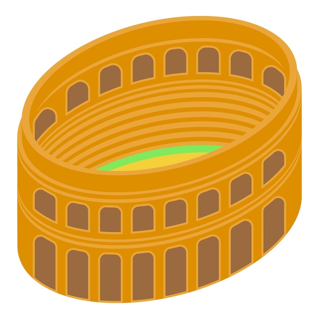 Plik wektorowy ikona amfiteatru senatu wektor izometryczny podróż po mieście scena koncertowa