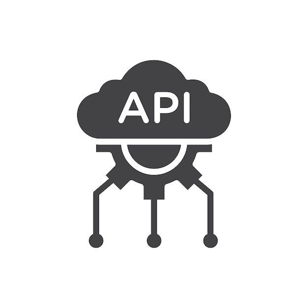 ikona API prosty cienkie linie płaski symbol