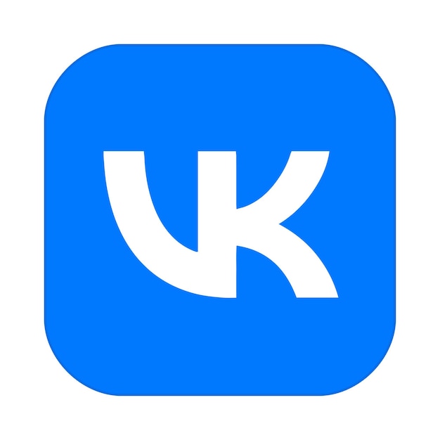 Plik wektorowy ikona aplikacji vkontakte logo vk popularna rosyjska platforma mediów społecznościowych