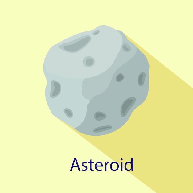 Ikona asteroidy kosmicznej Płaska ilustracja ikony wektora asteroidy kosmicznej do projektowania stron internetowych