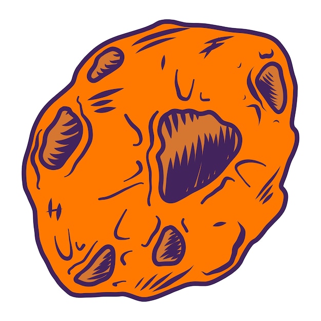 Ikona asteroidy Ręcznie rysowana ilustracja ikony wektora asteroidy do projektowania stron internetowych