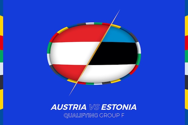 Ikona Austria Vs Estonia Dla Europejskiej Grupy Kwalifikacyjnej Do Turnieju Piłki Nożnej F