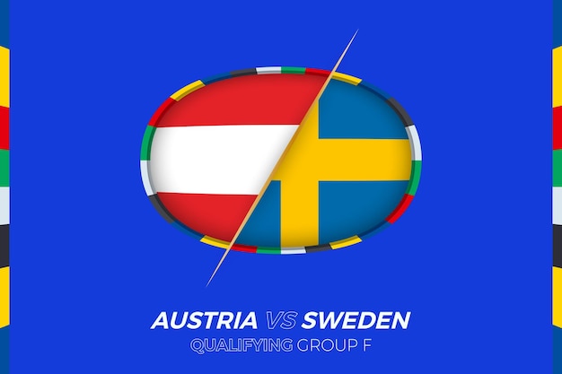 Ikona Austria Vs Szwecja Dla Europejskiej Grupy Kwalifikacyjnej Do Turnieju Piłki Nożnej F
