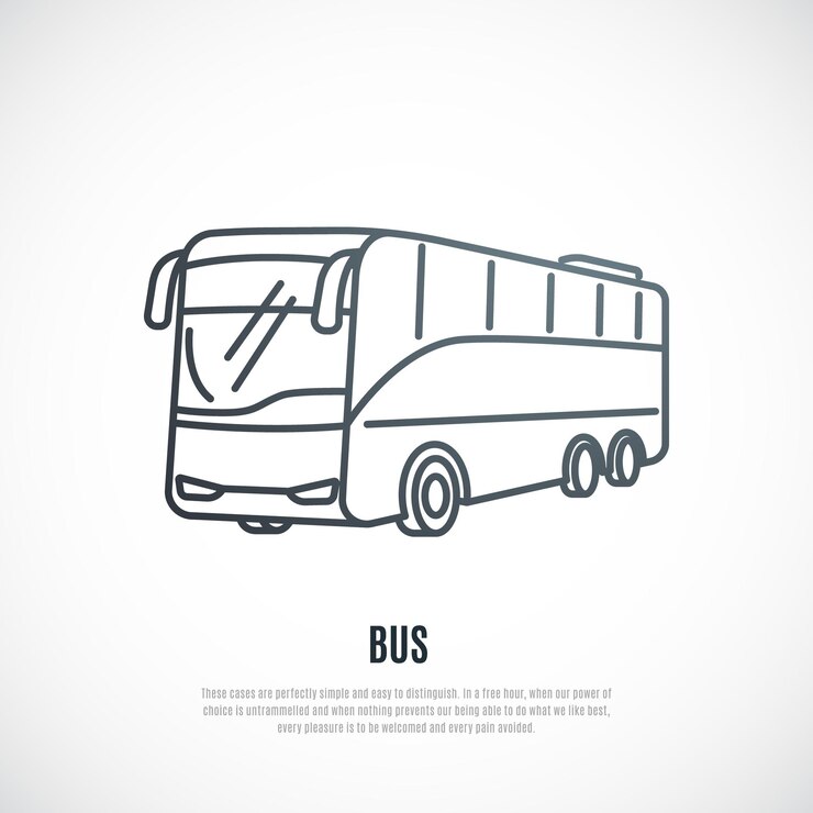 Ikona autobusu izolowana na białym tle Ilustracja autobusu wektorowego