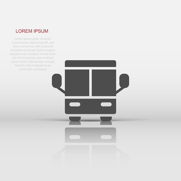 Plik wektorowy ikona autobusu w płaski ilustracja wektora autokaru na białym, izolowanym tle koncepcja biznesowa pojazdu autobusowego