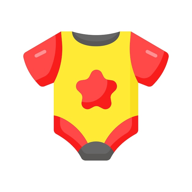 Ikona baby romper w nowoczesnym stylu, sukienka wektorowa