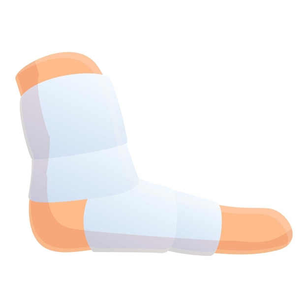 Plik wektorowy ikona bandaża medycznego stóp kreskówka ikona wektora bandażu medycznego stóp do projektowania stron internetowych izolowana na białym tle