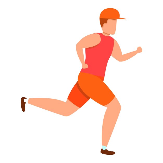 Plik wektorowy ikona biegania chłopca kreskówka przedstawiająca chłopca biegnącego wektora ikony do projektowania stron internetowych izolowana na białym tle