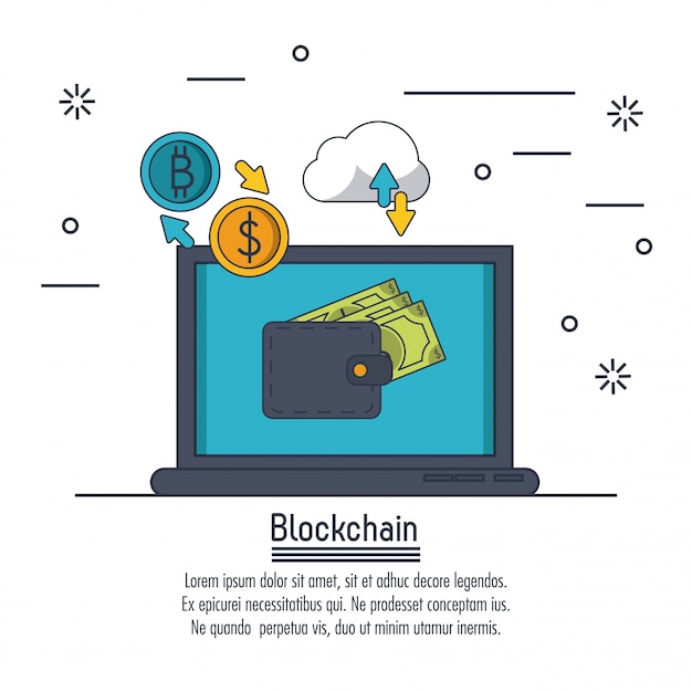 Ikona Blockchain i Bitcoin
