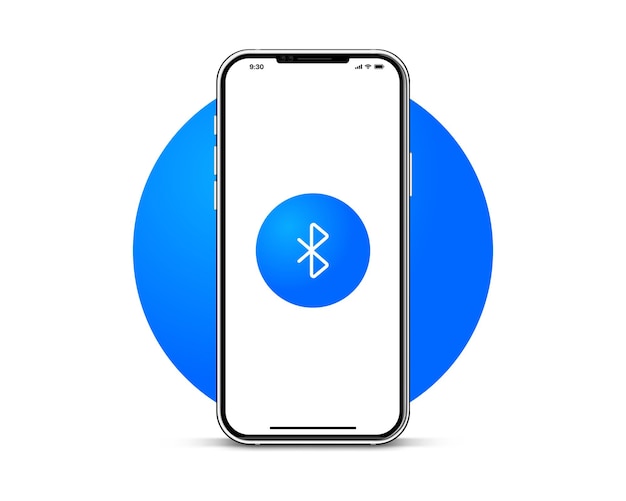 Ikona Bluetooth Z Realistycznym Smartfonem Dla Aplikacji Mobilnej Ui Ux Gui