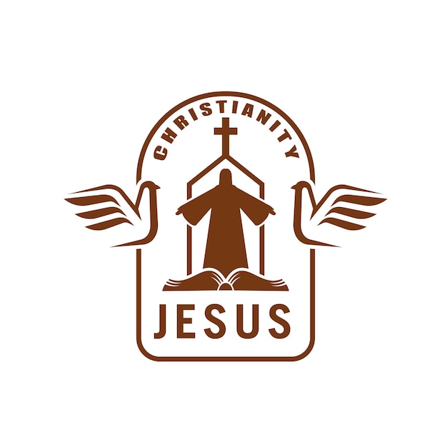 Plik wektorowy ikona boga jezusa, religia chrześcijańska, kościół biblijny