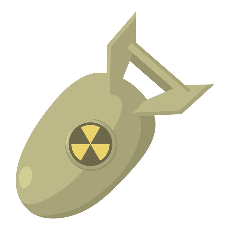 Wektor ikona bomby atomowej ilustracja kreskówki ikony wektorowej bomby atomu dla sieci