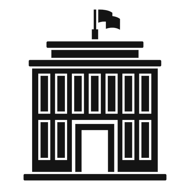 Plik wektorowy ikona budynku instytutu prosta ilustracja przedstawiająca ikonę wektora budynku instytutu do projektowania stron internetowych izolowana na białym tle