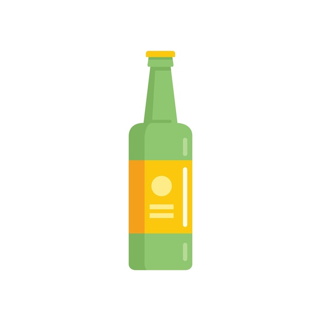 Plik wektorowy ikona butelki piwa irlandzkiego wektor płaski kubek etykieta szklana alkohol piwo na białym tle