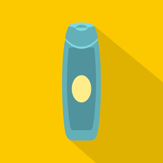 Plik wektorowy ikona butelki szamponu płaska ilustracja ikony wektorowej butelki shampoo dla sieci izolowana na żółtym tle