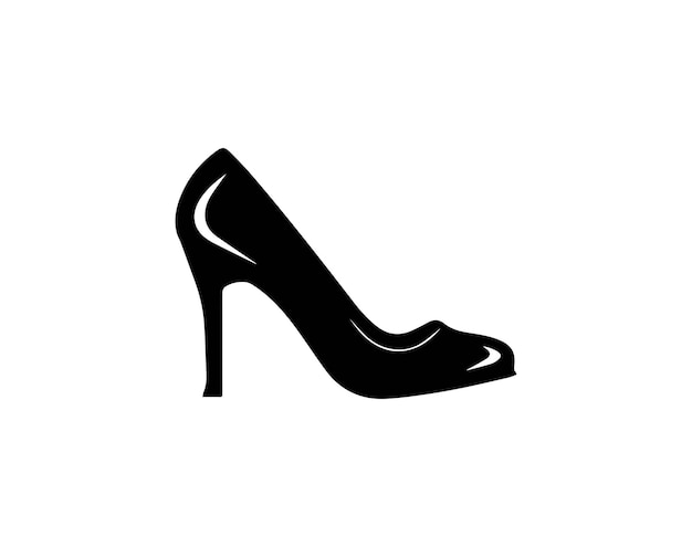 Ikona butów na wysokim obcasie izolowana na białym tle Ilustracja wektorowa