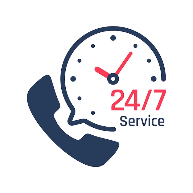 Ikona Całodobowego Serwisu Dymki Pomoc Telefoniczna Konsultuje Problemy Klientów