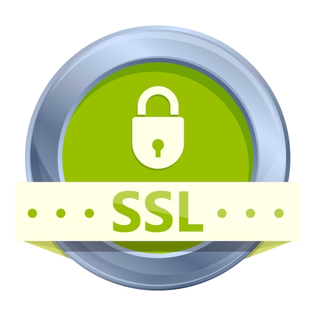 Plik wektorowy ikona certyfikatu ssl szyfrowania wektorowa ikona certyficatu ssl szyfrowania dla projektowania stron internetowych izolowana na białym tle