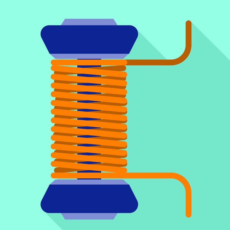Wektor ikona cewki magnetycznej płaska ilustracja ikony wektora cewki magnetycznej do projektowania stron internetowych