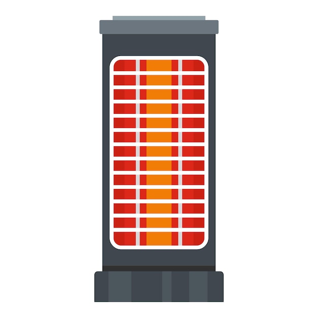 Plik wektorowy ikona ciepłego grzejnika płaska ilustracja ikony wektora ciepłego grzejnika dla sieci web