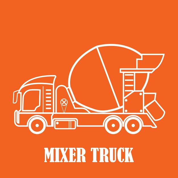 Plik wektorowy ikona ciężarówki miksera
