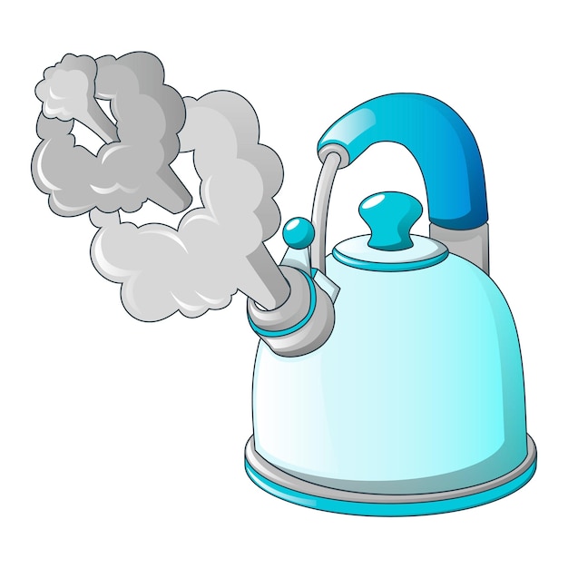 Plik wektorowy ikona czajnika do gotowania kreskówka przedstawiająca ikonę wektora czajnika do projektowania stron internetowych izolowana na białym tle
