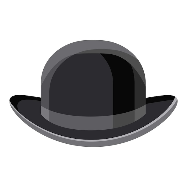 Plik wektorowy ikona czarnego kapelusza ilustracja kreskówka przedstawiająca ikonę wektora czarnego kapelusza dla sieci web