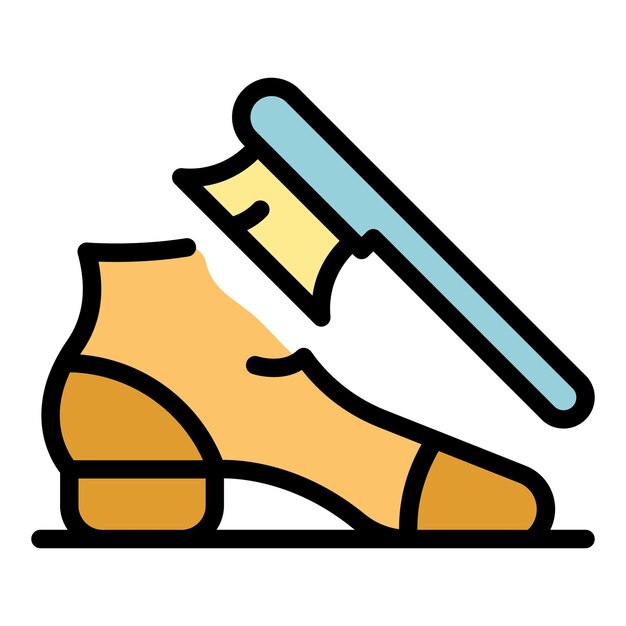 Plik wektorowy ikona czystego butów szczotkowana wektorowy ikon czystego buta szczotkowane kolory płaskie odizolowane