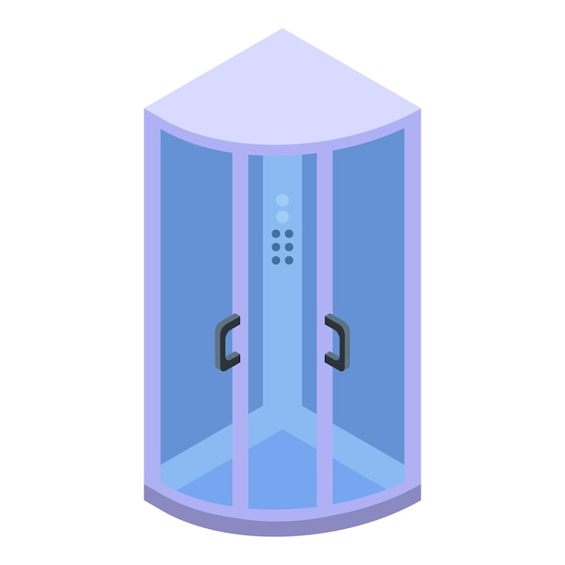 Plik wektorowy ikona czystej kabiny prysznicowej izometryczna ikona wektora czystej kabiny prysznicowej do projektowania stron internetowych izolowana na białym tle