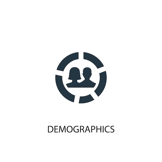 Ikona Demograficzna. Prosta Ilustracja Elementu. Demografia Koncepcja Symbol Projekt. Może Być Używany W Sieci I Na Urządzeniach Mobilnych.