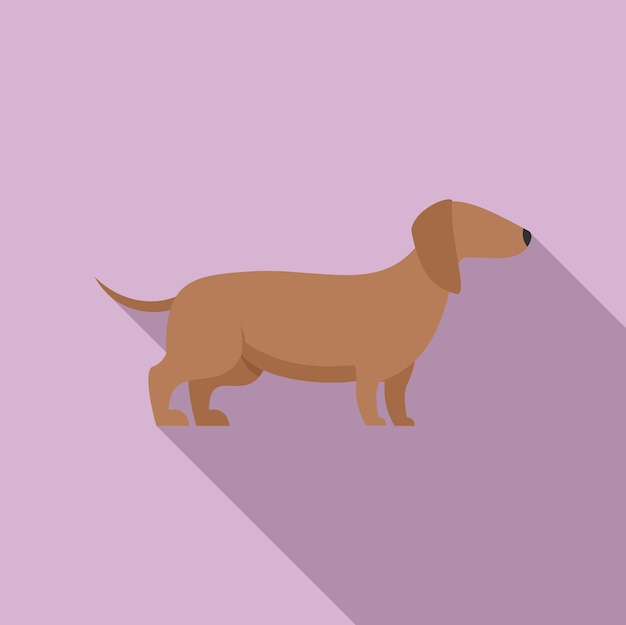 Ikona Długiego Psa Płaska Ilustracja Ikony Wektora Długiego Psa Do Projektowania Stron Internetowych