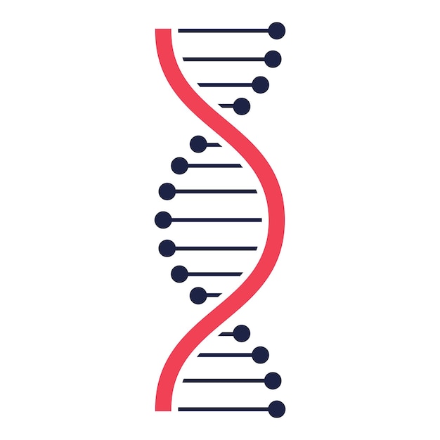 Ikona DNA na białym tle