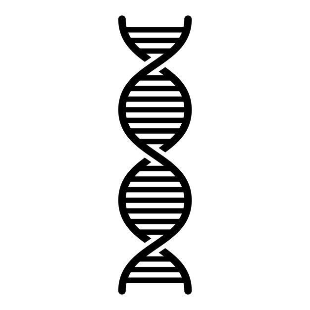 Ikona DNA na białym tle