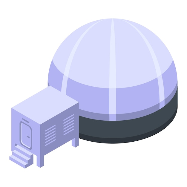Plik wektorowy ikona domu badań kosmicznych izometryczna ikona wektora domu badań kosmicznych do projektowania stron internetowych izolowana na białym tle