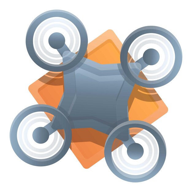 Plik wektorowy ikona dostawy dronem logistycznym kreskówka wektora ikony dostawy dronem logistycznym do projektowania stron internetowych izolowana na białym tle