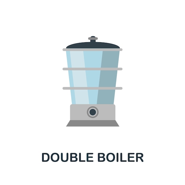 Ikona Double Boiler Prosty Element Z Kolekcji Urządzeń Kuchennych Ikona Creative Double Boiler Do Projektowania Szablonów Stron Internetowych, Infografiki I Nie Tylko