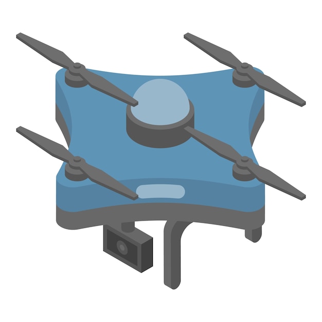 Plik wektorowy ikona drona policji miejskiej izometryczna ikona wektora drona policji miejskiej do projektowania stron internetowych izolowana na białym tle