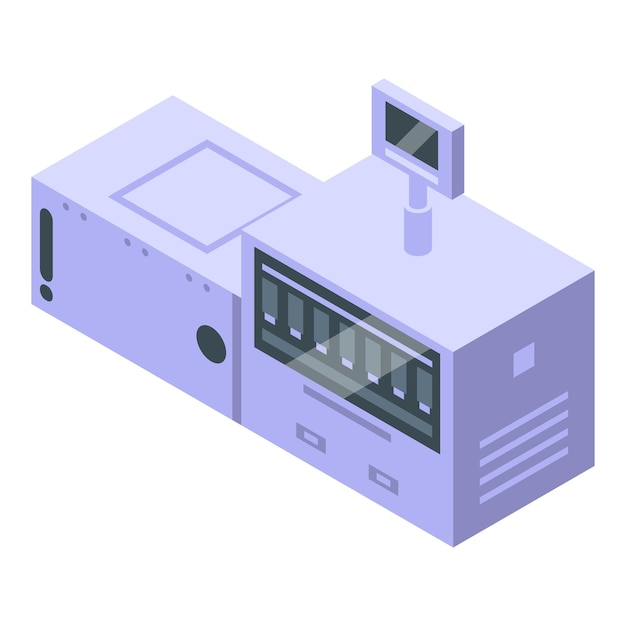 Ikona druku cyfrowego sprzętu serwisowego Izometryczny ikona wektora druku cyfrowego sprzętu serwisowego do projektowania stron internetowych izolowana na białym tle