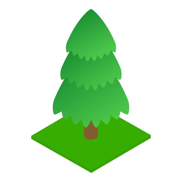 Ikona drzewa iglastego Izometryczna ilustracja ikony wektora drzewa iglastego dla sieci web