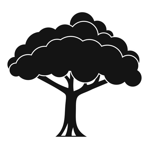 Ikona Drzewa Prosta Ilustracja Ikony Wektora Drzewa Dla Sieci