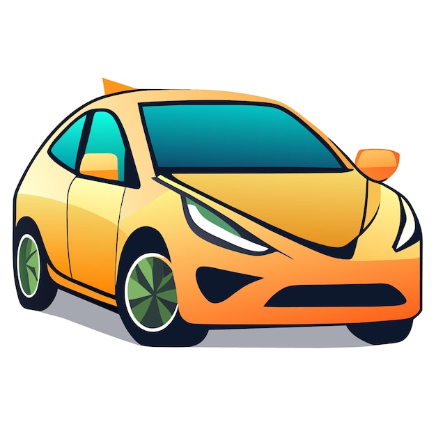 Plik wektorowy ikona ekologicznego samochodu hybrydowego kreskówka ikony wektora ekologicznego samochodu hybrydowego do projektowania stron internetowych na białym tle