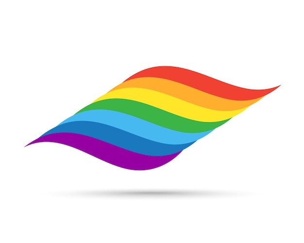 Ikona flagi dumy LGBT Tęczowa flaga dumy sztandar Lesbijki gejów biseksualnych i transpłciowych symbol Vector