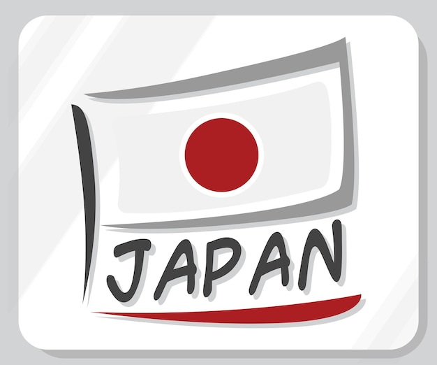 Ikona Flagi Graficznej Japonii