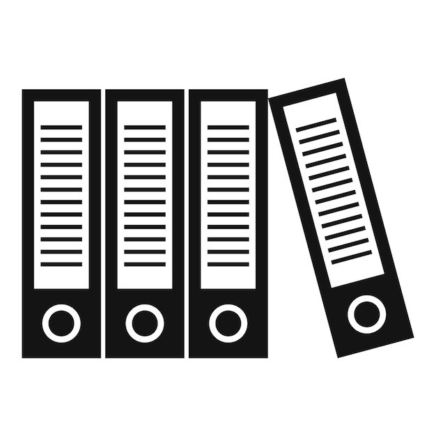 Ikona folderów pakietu Office Prosta ilustracja ikony wektora folderów pakietu Office dla Internetu