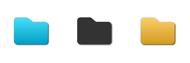 Plik wektorowy ikona folderu plików z cieniem ilustracji wektorowych