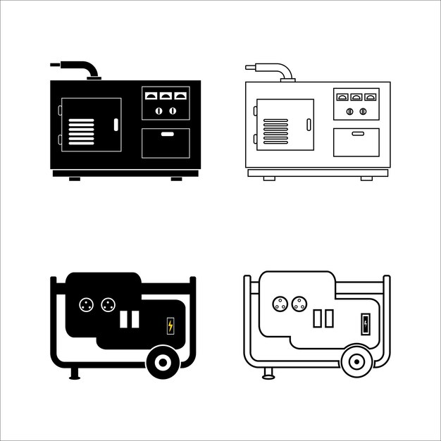 Plik wektorowy ikona generatora elektrycznego