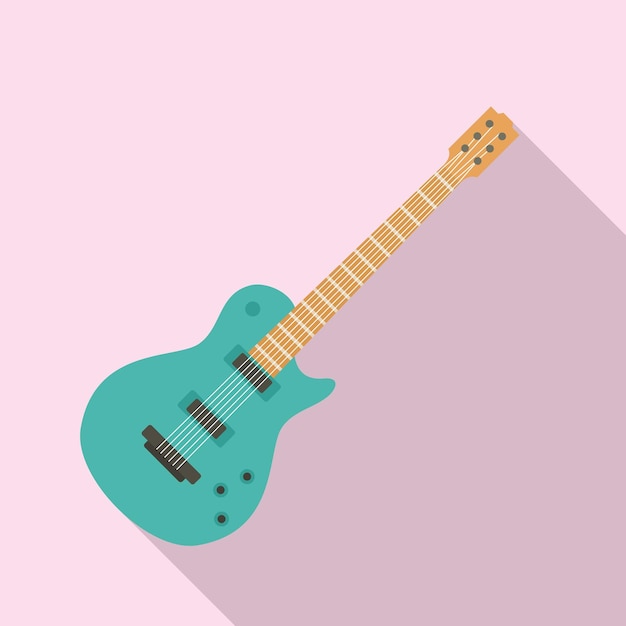 Ikona gitary retro Płaska ilustracja ikony wektorowej gitary retro dla projektowania stron internetowych