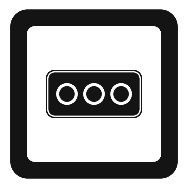 Ikona gniazda zasilania typu l Prosta ilustracja ikony wektora gniazda zasilania typu l do projektowania stron internetowych izolowana na białym tle